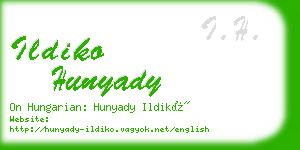 ildiko hunyady business card